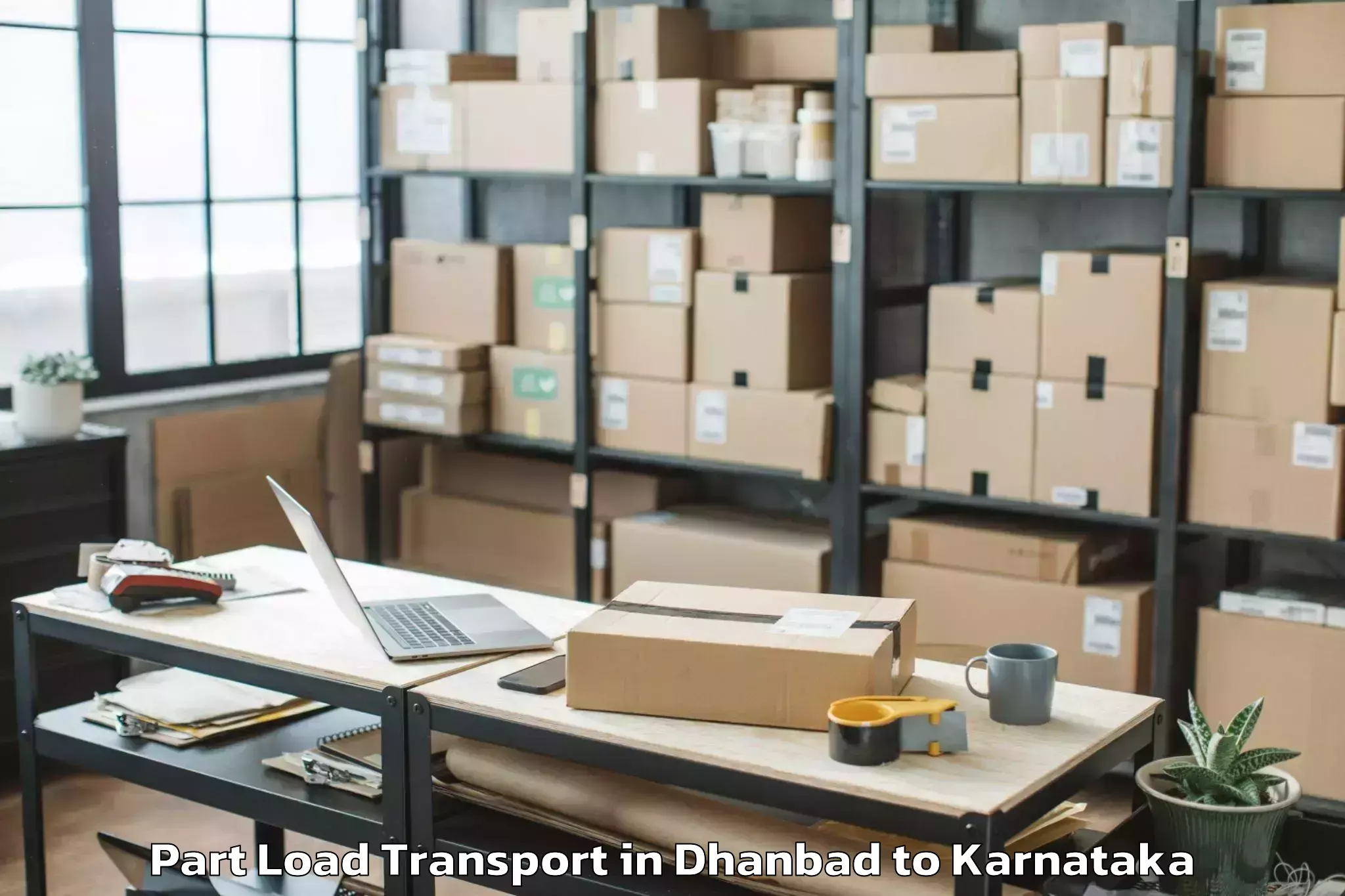 Book Dhanbad to Kunigal Part Load Transport Online